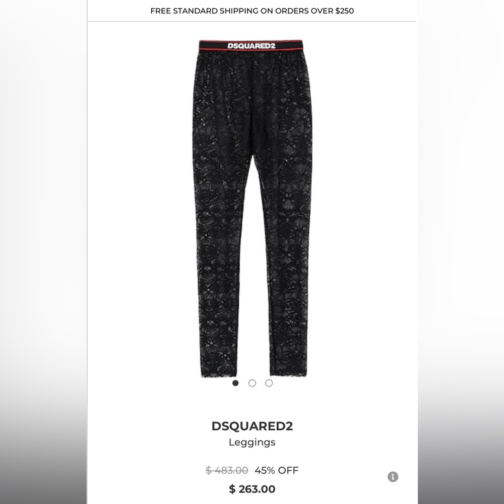 D squared lace leggings